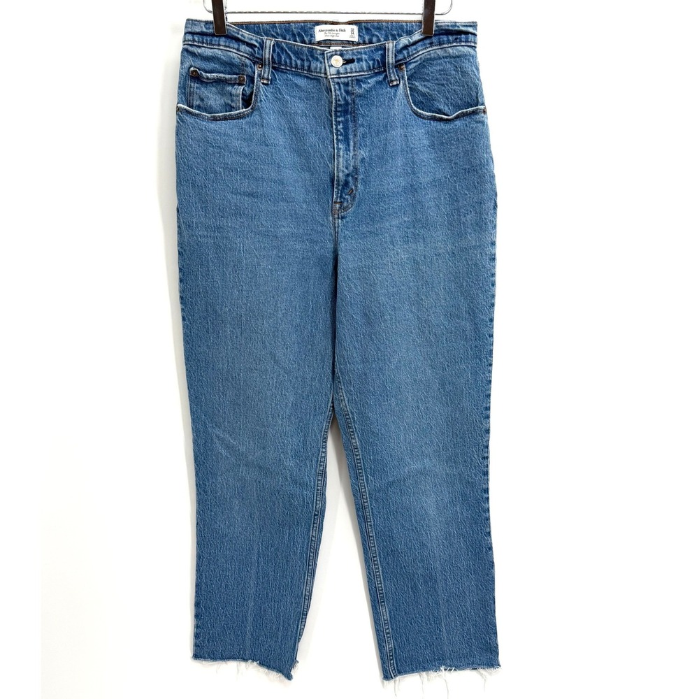 Abercrombie & Fitch Curve Love 90s Straight Ultra High Rise Jeans Size 32/14L